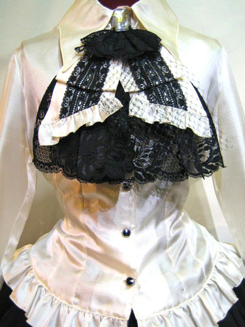 [Marble] Bustle ribbon blouse with Marble Biju Thai: White