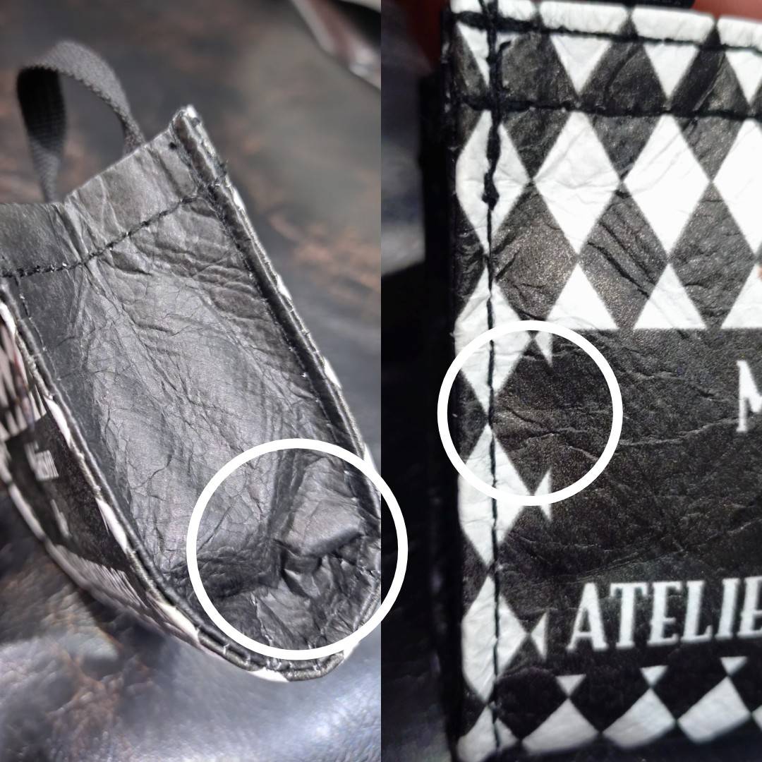 【ATELIER PIERROT] Dije para mini bolso de compras -Dije para bolso de lolita gótica- Patrón de diamantes/Black
