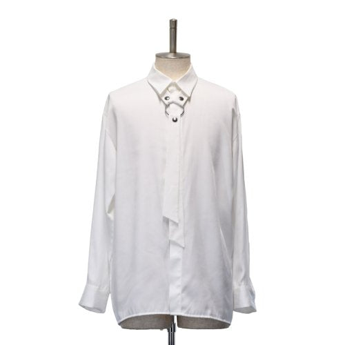 【MiDiom】ミディオム　Ring Tie Big Shirt　White