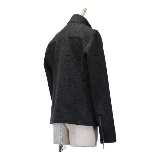 【MiDiom】ミディオム　Zip Knit Blouson　 Black
　