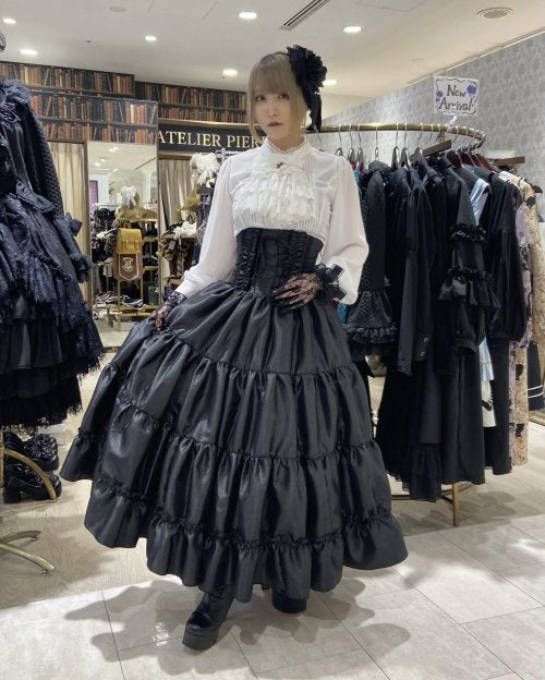 [Atelier Pierrot] Langer Korsettrock schwarz