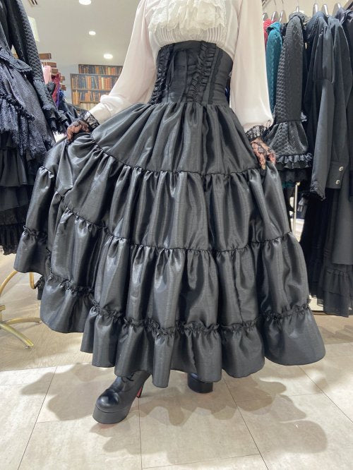 [Atelier Pierrot] Langer Korsettrock schwarz