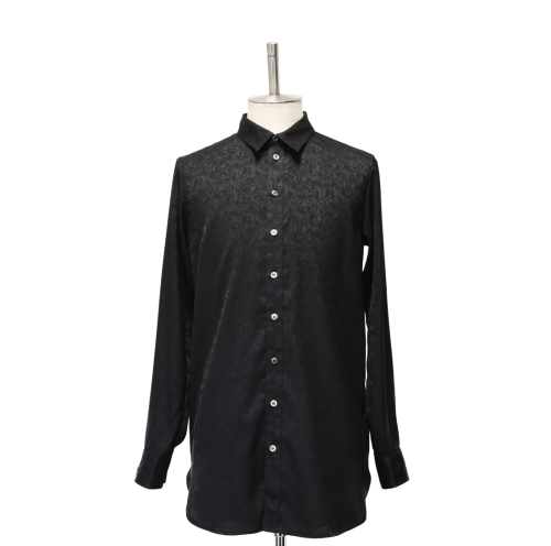 【MiDiom】ミディオム　Crocus JQ Long Shirt　 Black
　