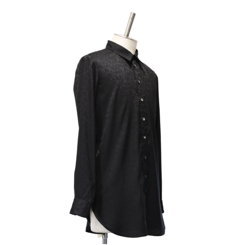 【MiDiom】ミディオム　Crocus JQ Long Shirt　 Black
　