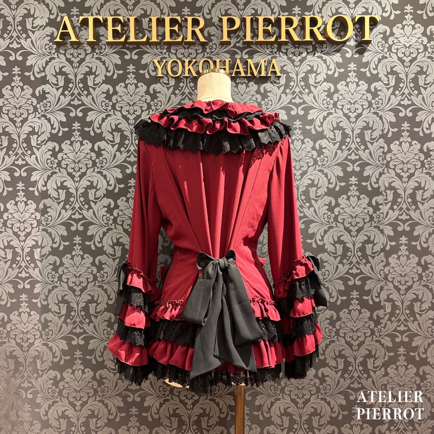 【ATELIER PIERROT】　★예약 상품★ Black Mischief CardiganWhite/Bordeaux/Purple/Black×White/Black