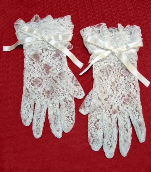 [Marble] Marble short gloves: white lace