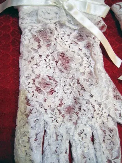 [Marble] Marble short gloves: white lace