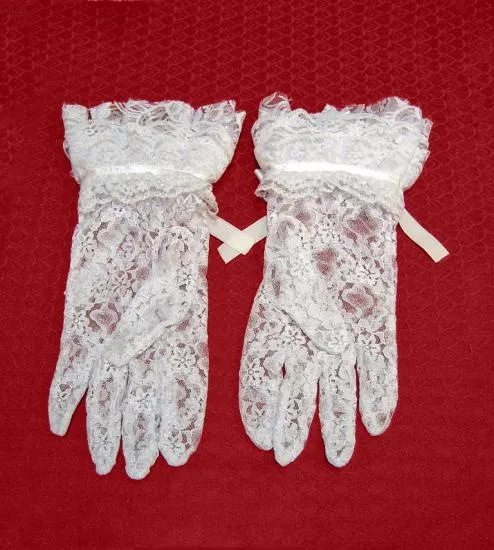 [Marble] Marble short gloves: white lace