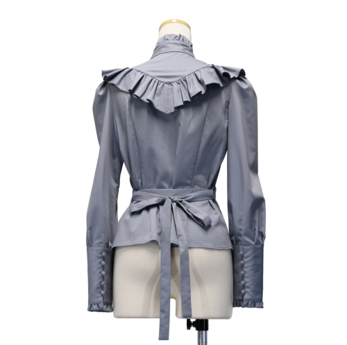 [SHEGLIT] Sheglit "Victorian" Frill Blouse dull Blue