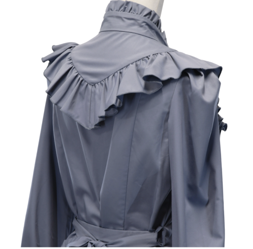 [SHEGLIT] Sheglit "Victorian" Frill Blouse dull Blue