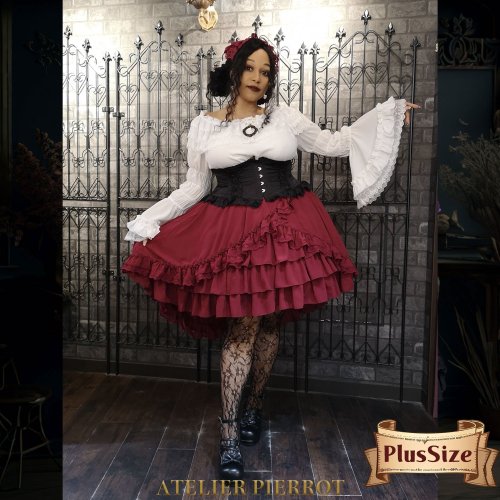 【ATELIER PIERROT】　Victorian Ruffle Chiffon Skirt　  PlusSize　