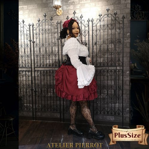 【ATELIER PIERROT]維多利亞時代的荷葉邊雪紡裙子加上 Size　