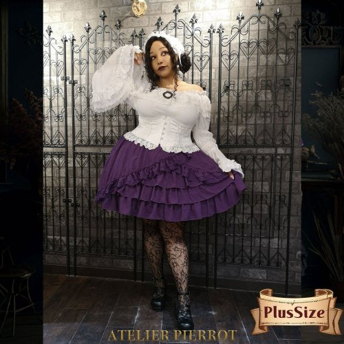 【ATELIER PIERROT]維多利亞時代的荷葉邊雪紡裙子加上 Size　