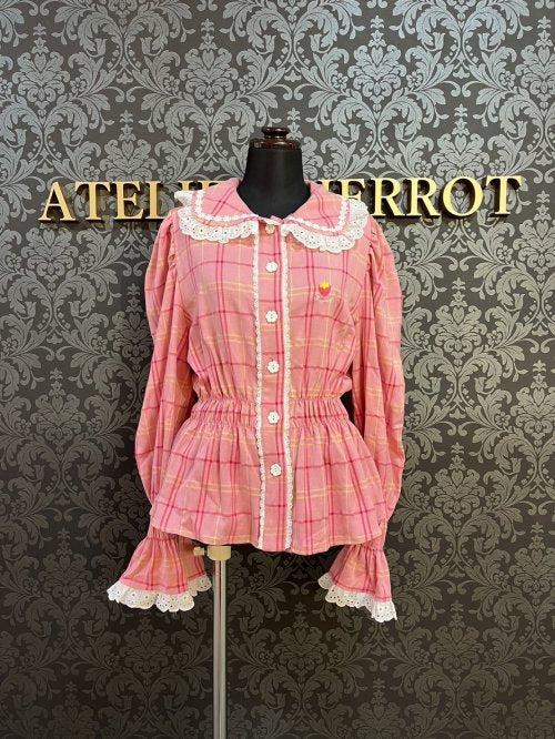 [Violet FANE] Violet Fern Happy Tartans Long Sleeve Blouse