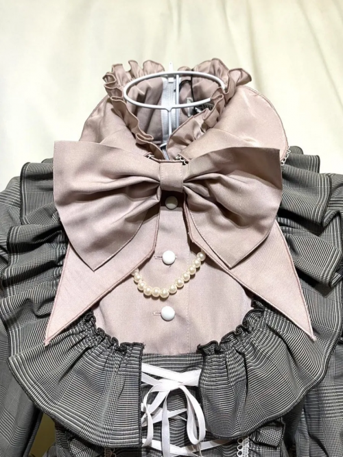 [大理石]大理石愛麗絲 - 風格 - 風格的連衣裙一件 - 飾面：PIN KRAIN GRUG LENECK X PINK FLYL X淺粉紅色珍珠
