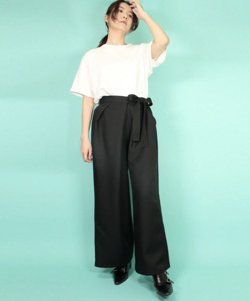 [HERHUM] Wide pants on Harham Tack Ribbon