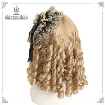 [MOI MEME MOITIE] Mowam Mowatier Divien Cross Round HeaddressBlack × GOLD