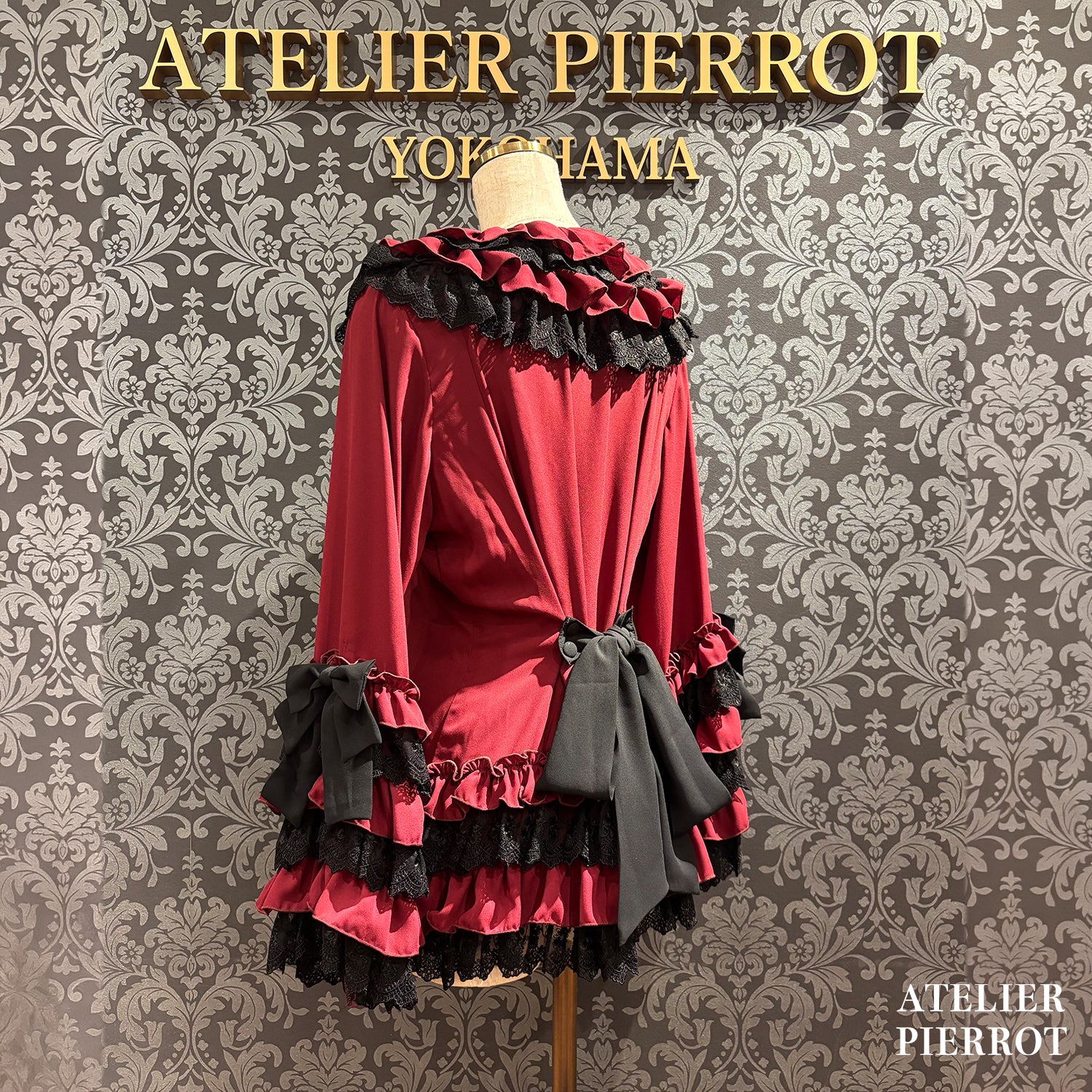 【ATELIER PIERROT】　★예약 상품★ Black Mischief CardiganWhite/Bordeaux/Purple/Black×White/Black