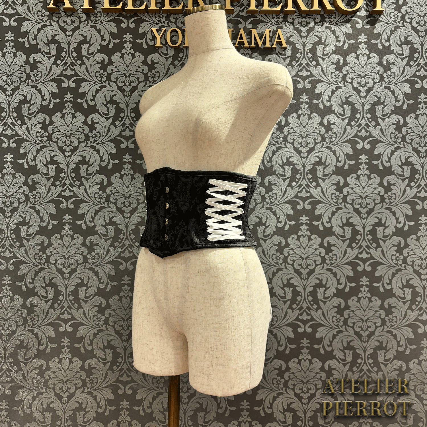 【ATELIER PIERROT】　Midnight Thorn Corset　White/Wine/Navy/Black×White/Black