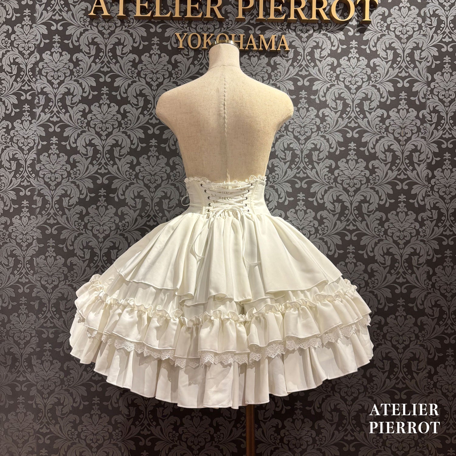 【ATELIER PIERROT】　★ご予約受付中★ Eternal Doll Corset Skirt　ホワイト/ピンク/ボルドー/パープル/ネイビー/ブラック