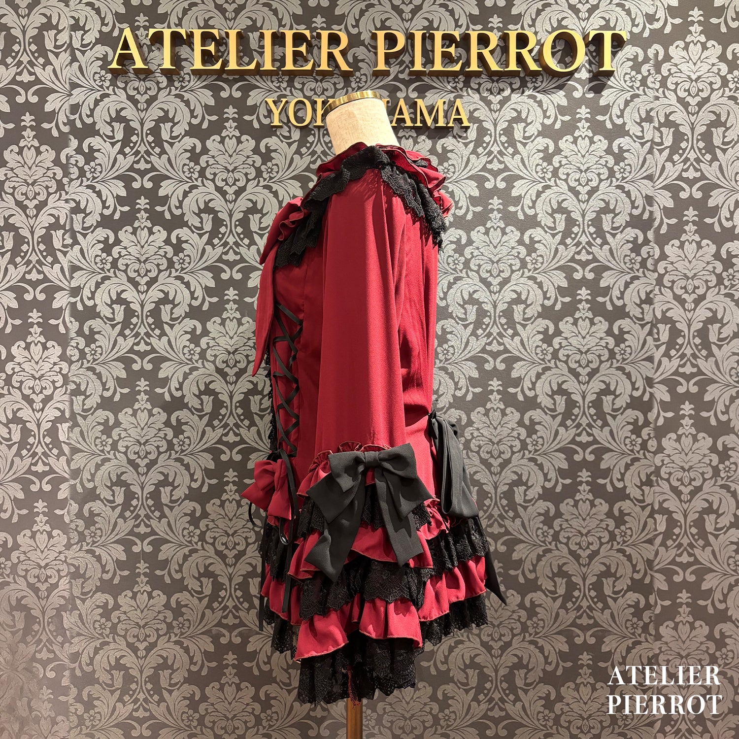 【ATELIER PIERROT】　★예약 상품★ Black Mischief CardiganWhite/Bordeaux/Purple/Black×White/Black