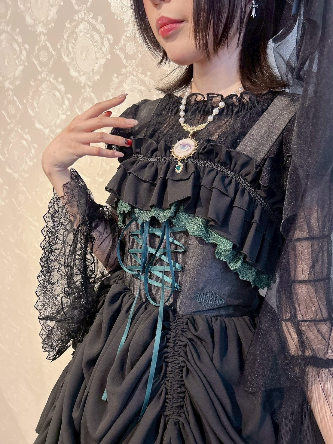 【ATELIER PIERROT] WICKED/Elphaba's Long Bustle JSK Noir x Vert/Noir x Noir