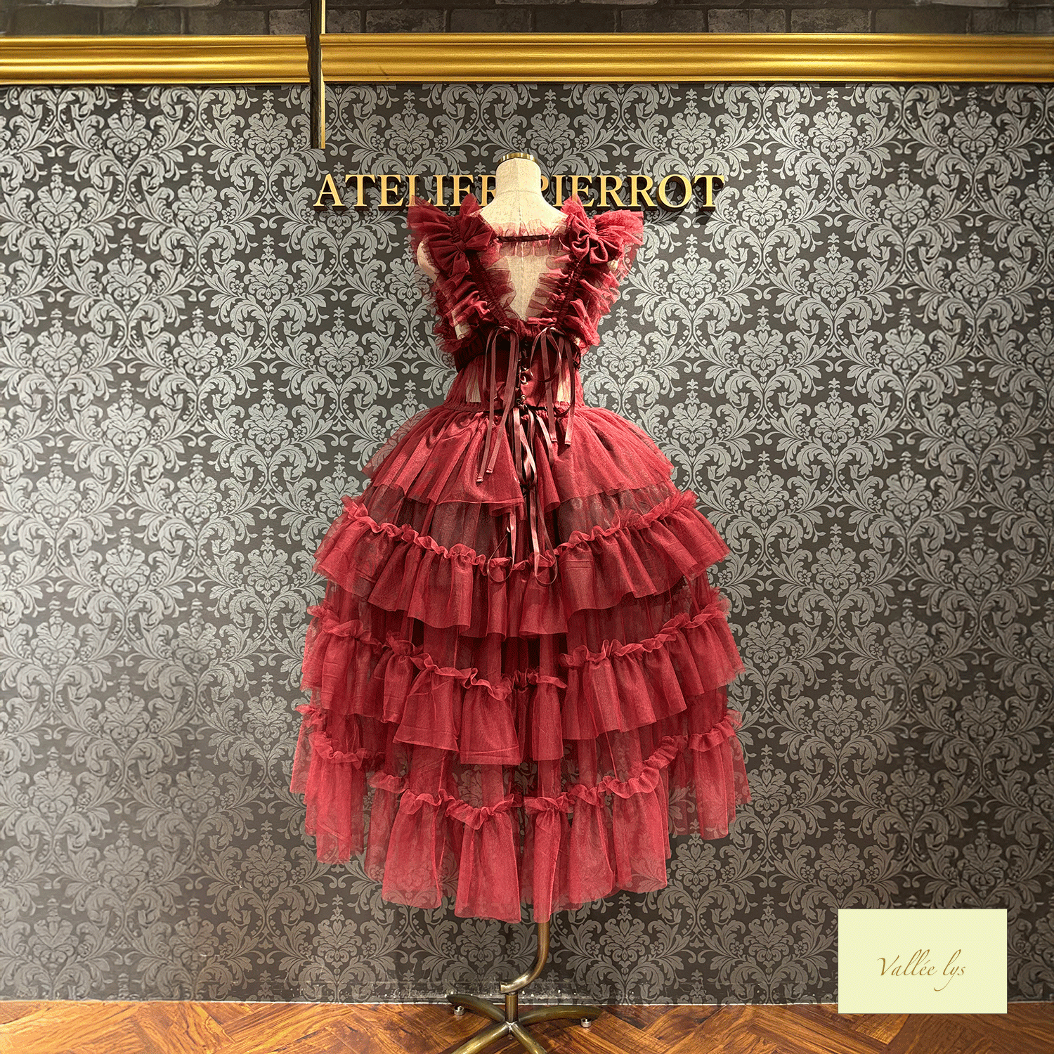 【Vallée lys】ヴァレリス　Nocturne Tulle Jumper Skirt　ホワイト/ボルドー/パープル/ブラック　★4月中旬~下旬発売★