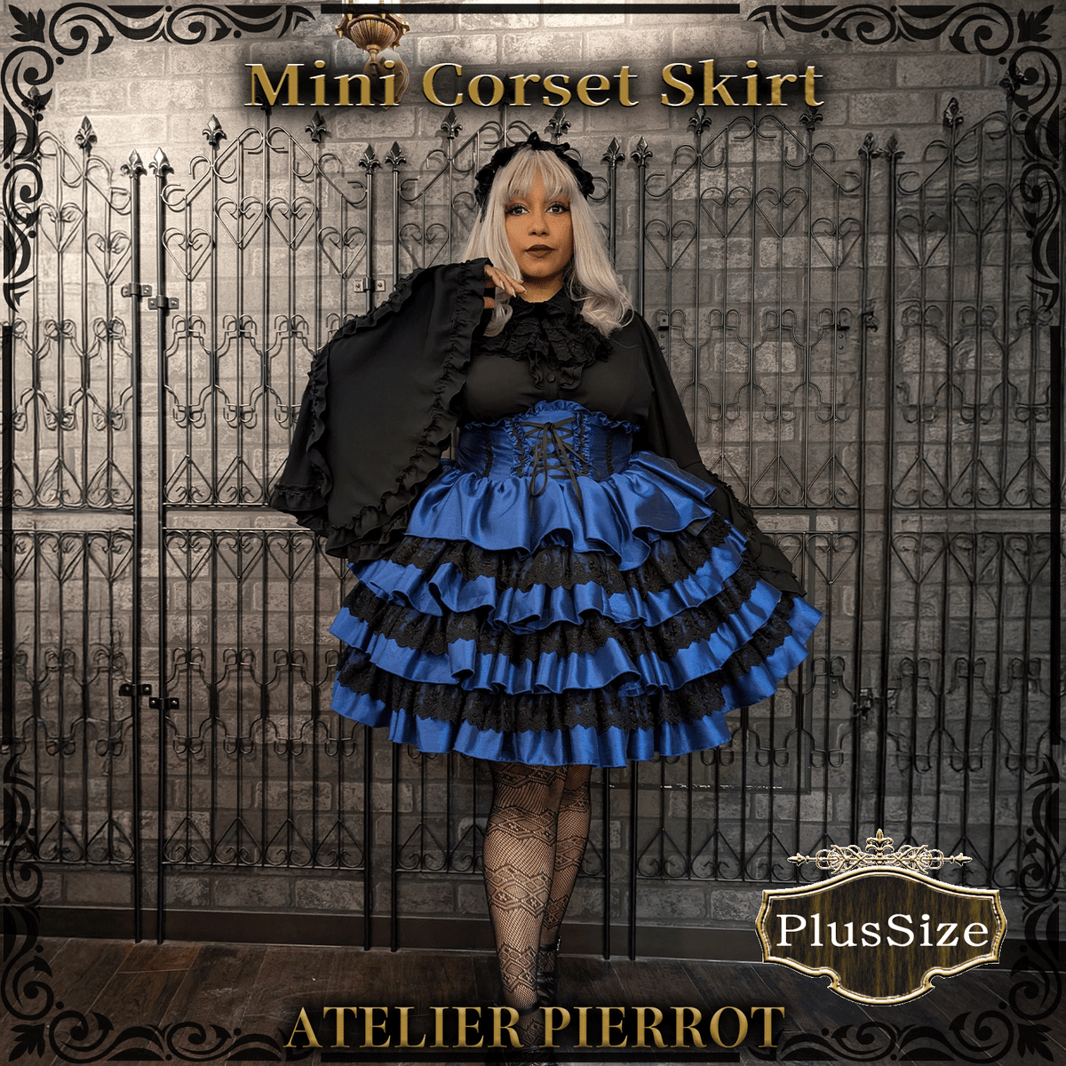 ATELIER PIERROT】 Mini Corset Skirt White/Bordeaux /Navy /Purple ATELIER PIERROT】 Mini Corset Skirt White/Bordeaux /Navy /Purple