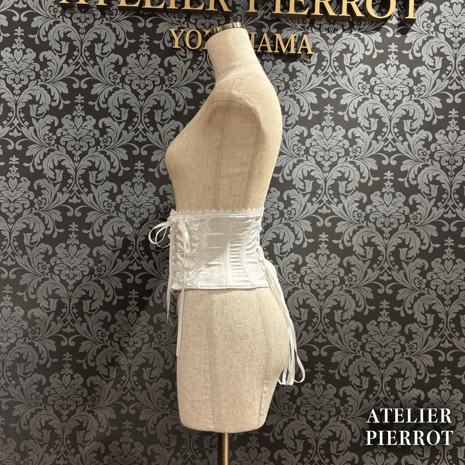 【ATELIER PIERROT】　Thorned Rose Corset　ホワイト/ボルドー/パープル/ネイビー/ブラック×ホワイト/ブラック　★11月中旬〜下旬発売★