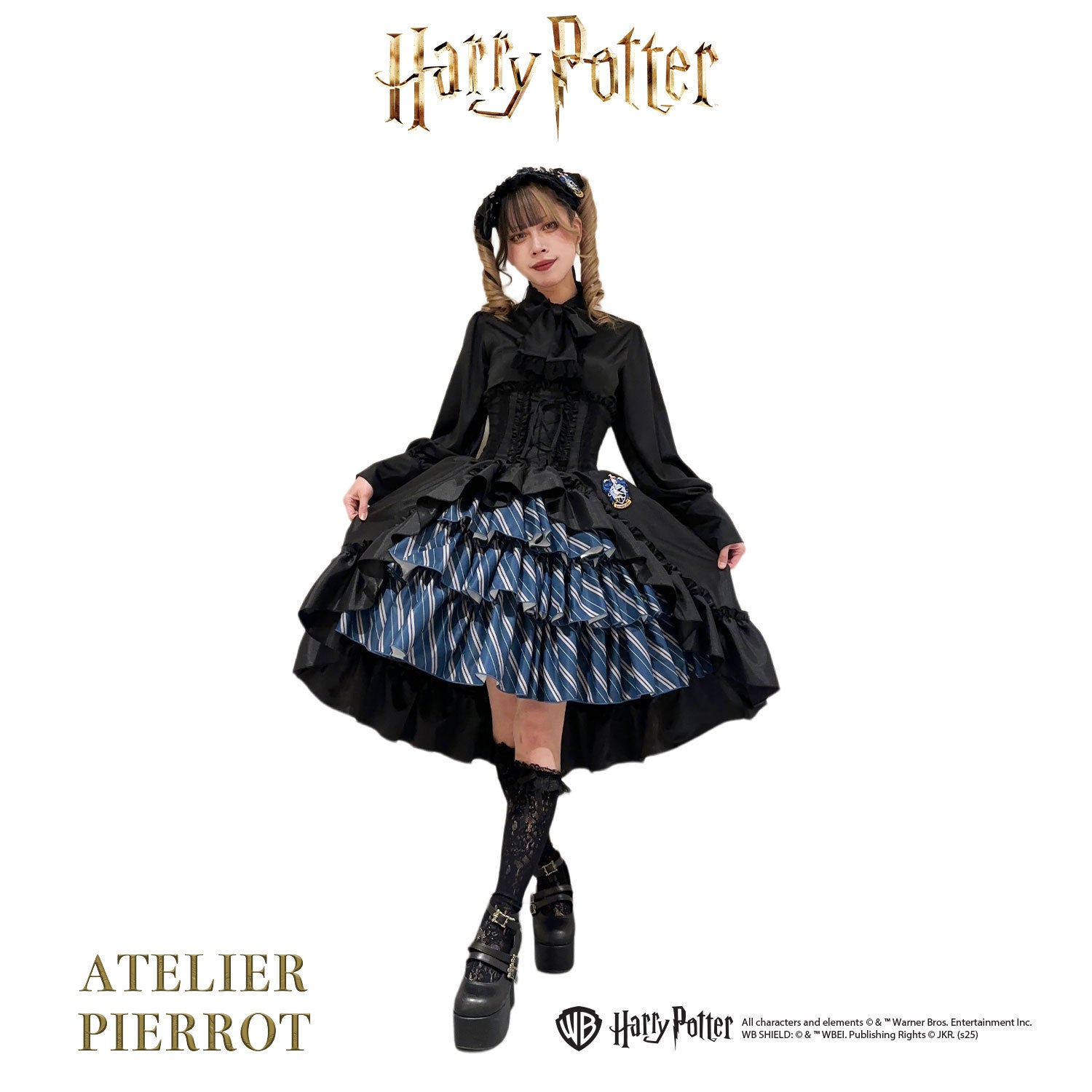 【ATELIER PIERROT】　Harry Potter ハリーポッター/編み上げヘッドドレス　グリフィンドール/スリザリン/ハッフルパフ/レイブンクロー
