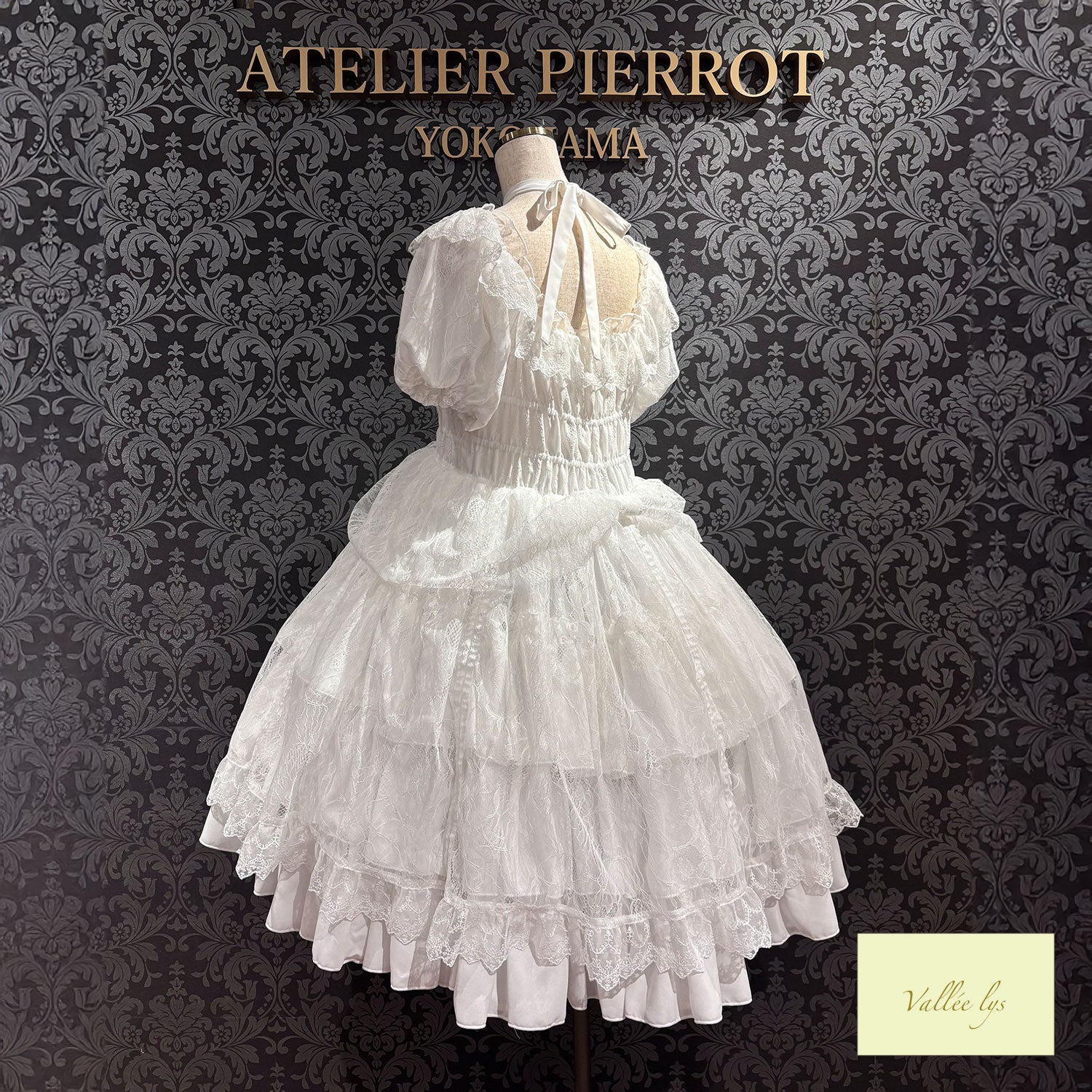 [Vallée lys] Valée Mellow Melody Dress new colorWhite/Bordeaux×Black/Navy×Black/New colorPurple×Black/Black×White/Black