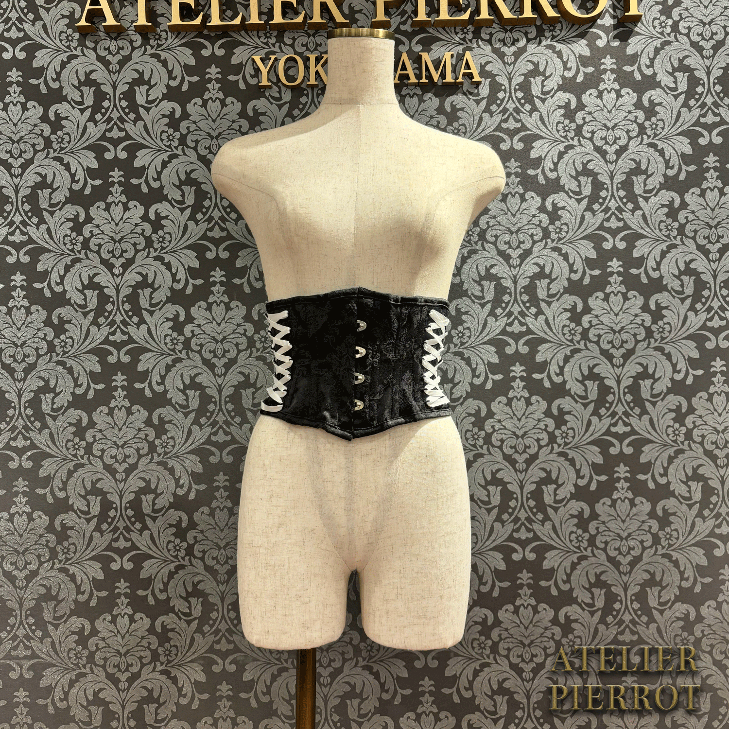 【ATELIER PIERROT】　Midnight Thorn Corset　White/Wine/Navy/Black×White/Black