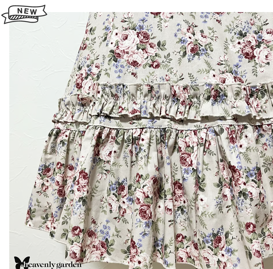 [heavenly garden] Heavenly Garden Rose Princess Line Jumper Skirt Beige