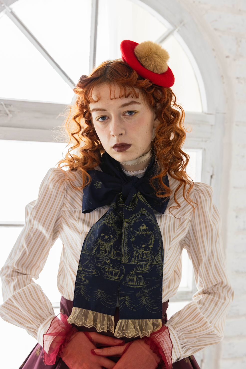 【Victorian maiden】ヴィクトリアンメイデン　ロイヤルベアボウタイ　クリーム/ボルドー/ダークネイビー　★受注期間受注期間 12月15日(月)まで★