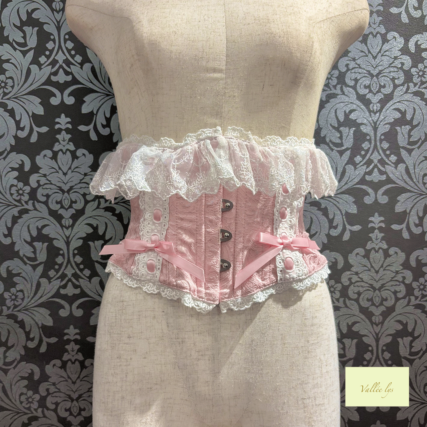 [Vallee Lys] Valleris Fleur de Brume Corset White/Pink/Bordeaux/Navy/Black★5 월 말에 출시되었습니다★