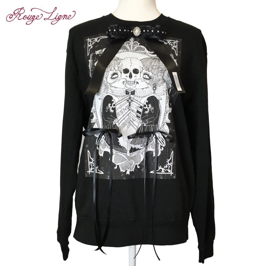 【Rouge Ligne】　ビジューリボントレーナー