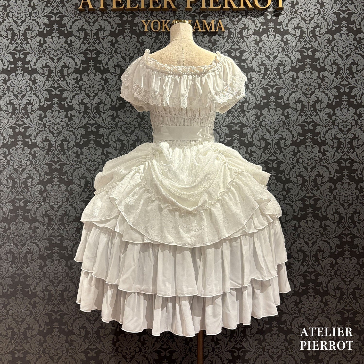 【ATELIER PIERROT】　Ruined Castle Dress　New colorWhite/Bordeaux/New colorPurple/Navy/White×Black/Black　