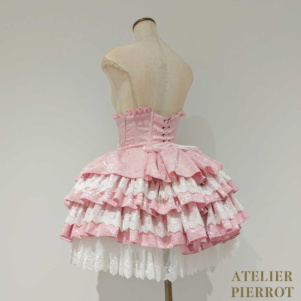 【ATELIER PIERROT】　Royal Nocturne Mini Corset Skirt　ホワイト/ピンク/ワイン/グリーン/ネイビー/ブラック