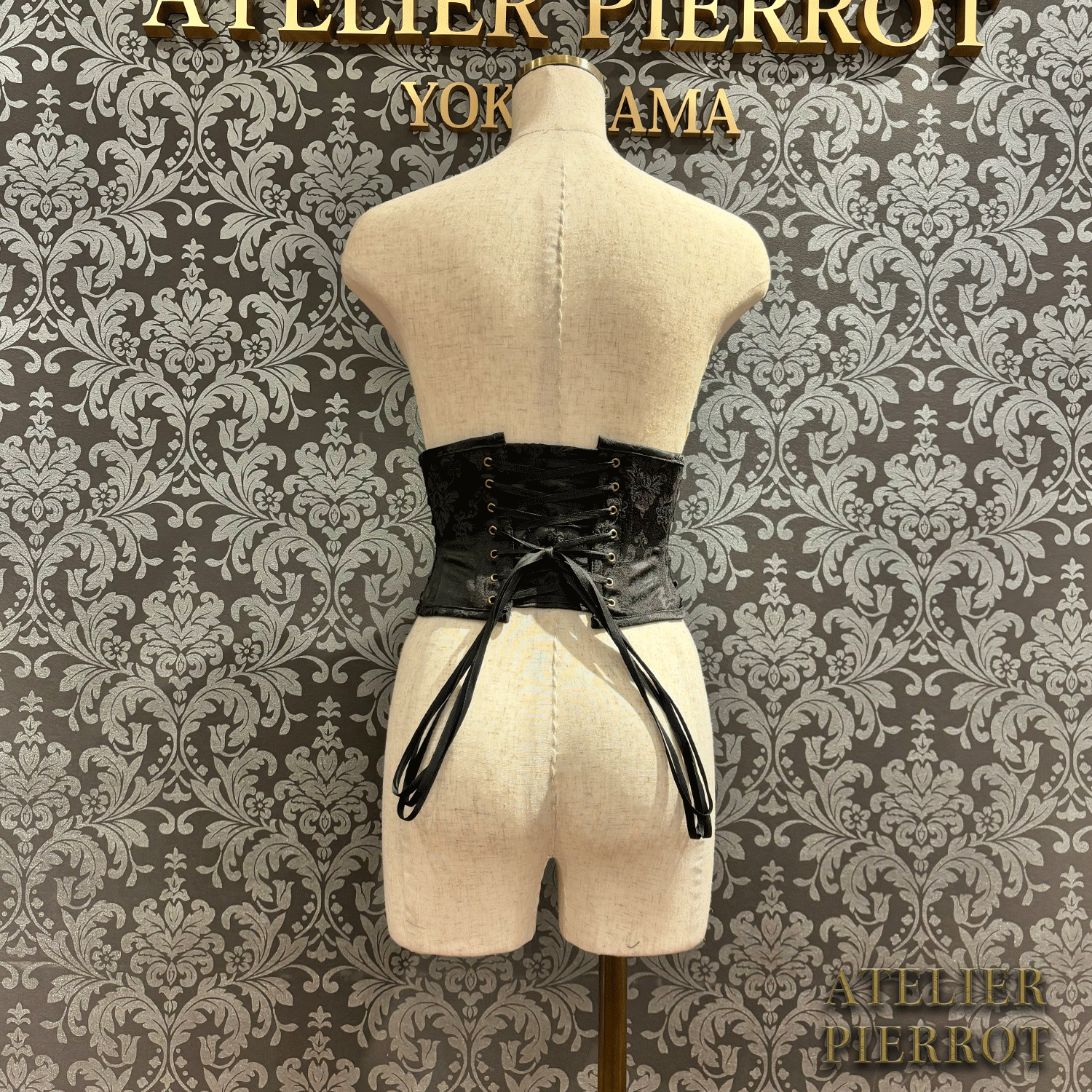 【ATELIER PIERROT】　Midnight Thorn Corset　White/Wine/Navy/Black×White/Black