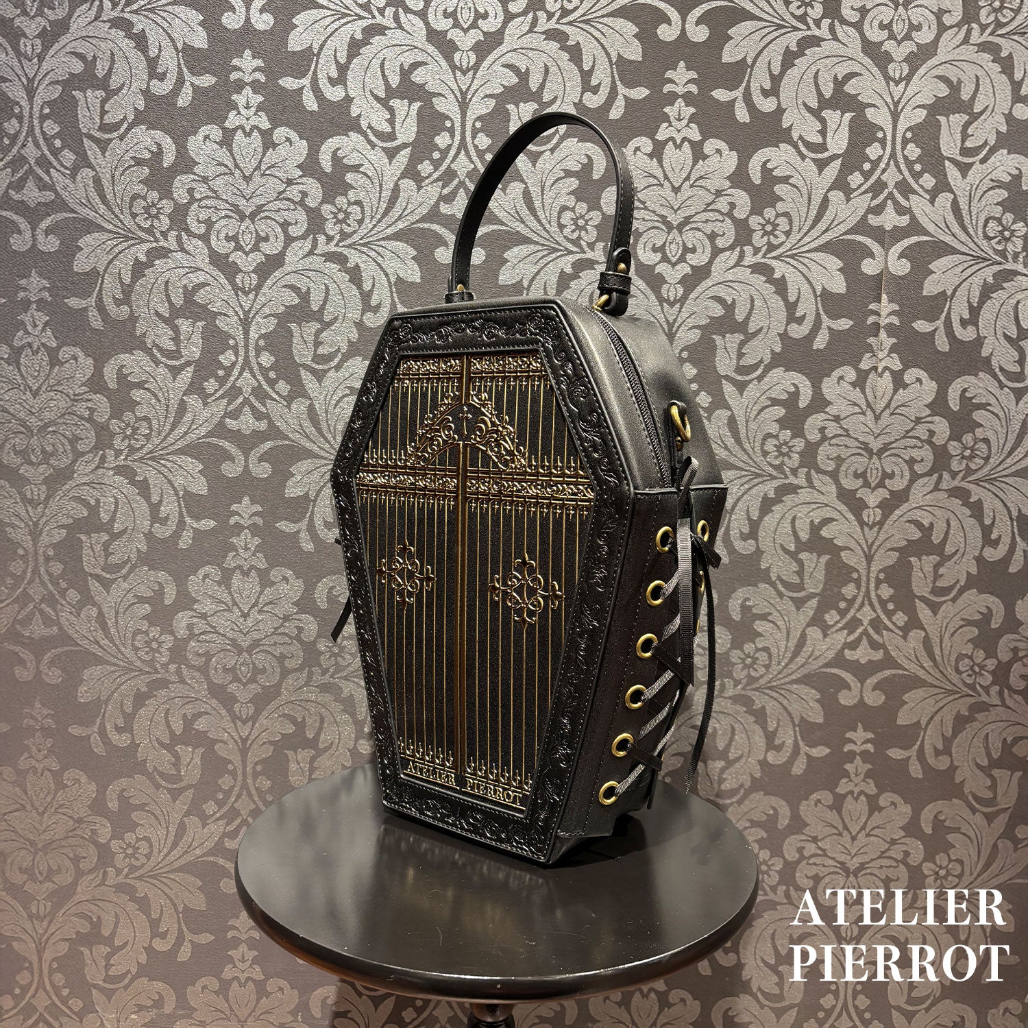 【ATELIER PIERROT】Iron Gate Coffin Bag　ボルドー×ゴールド/ネイビー×シルバー/ブラック×ゴールド