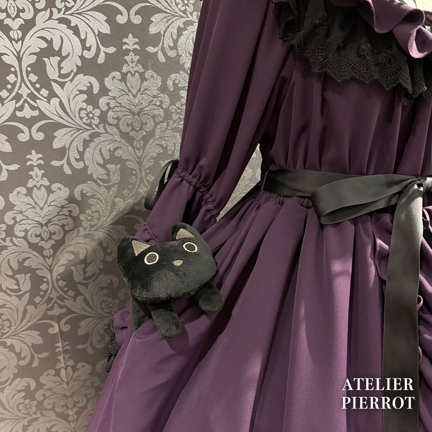 【ATELIER PIERROT】 ★Ahora aceptando reservas★Vestido Nocturno NegroWhite/Marfil/Purple/Navy/Black