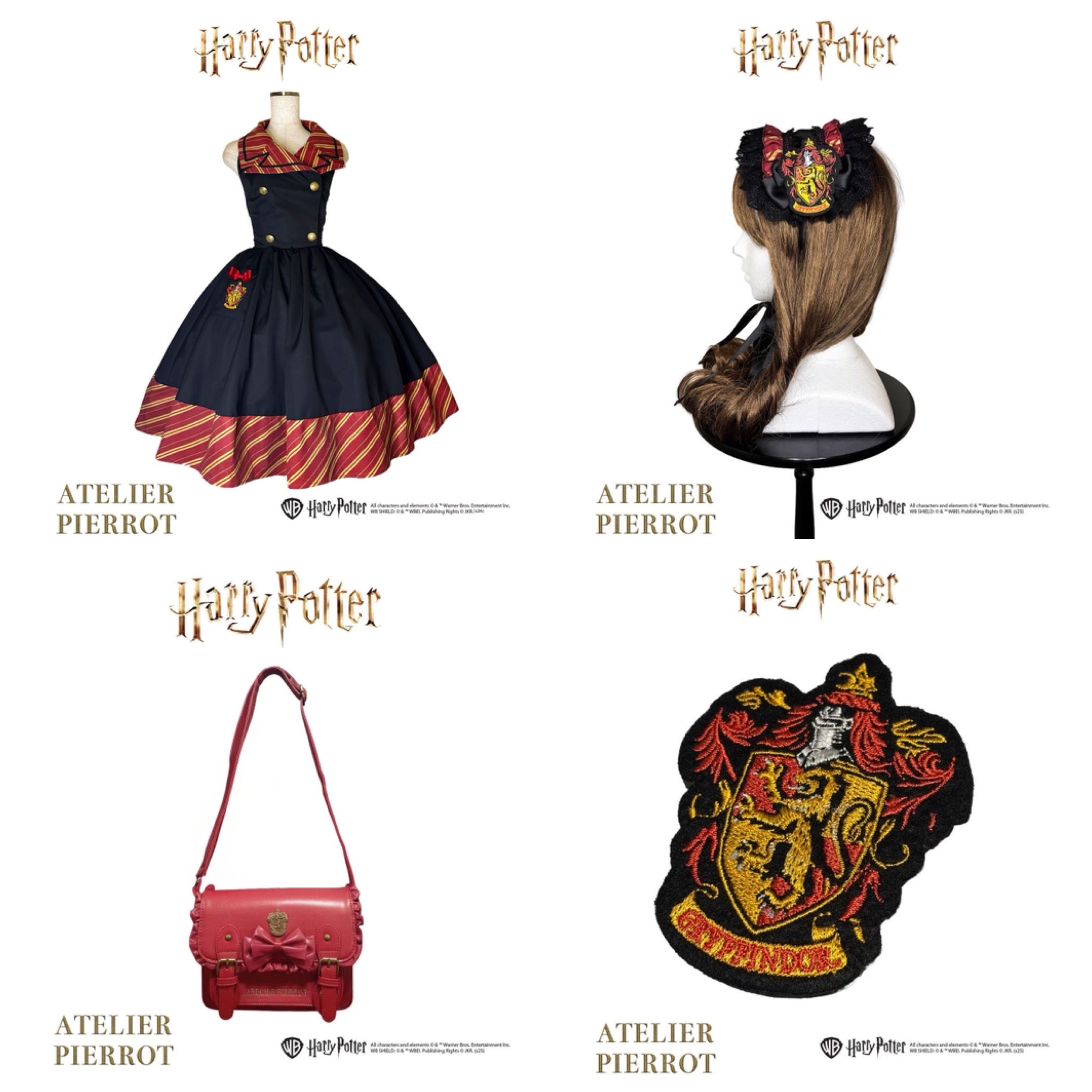 【ATELIER PIERROT] Ensemble 3 pièces Atelier Piero Harry Potter (robe + coiffe + sac)