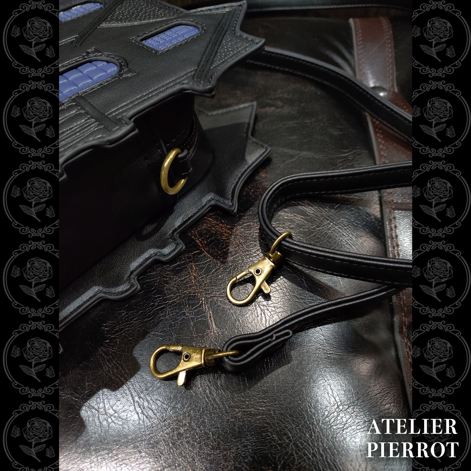 【ATELIER PIERROT】　Haunted House Pochette　ホワイト/パープル/ブラック　★11月中旬〜下旬発売★