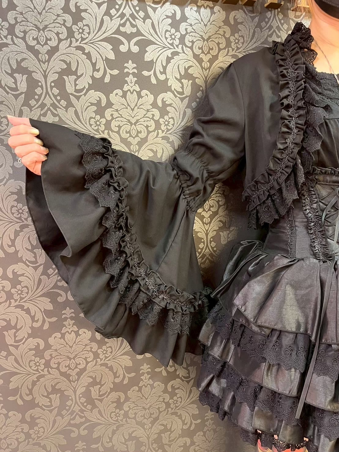 【ATELIER PIERROT】 Princess Sleeve Bolero White/Wine/Navy/Black