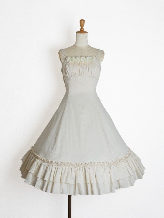 [Jeune fille victorienne] Robe victorienne Luke Floral Lillian Rose Ivoire/Black