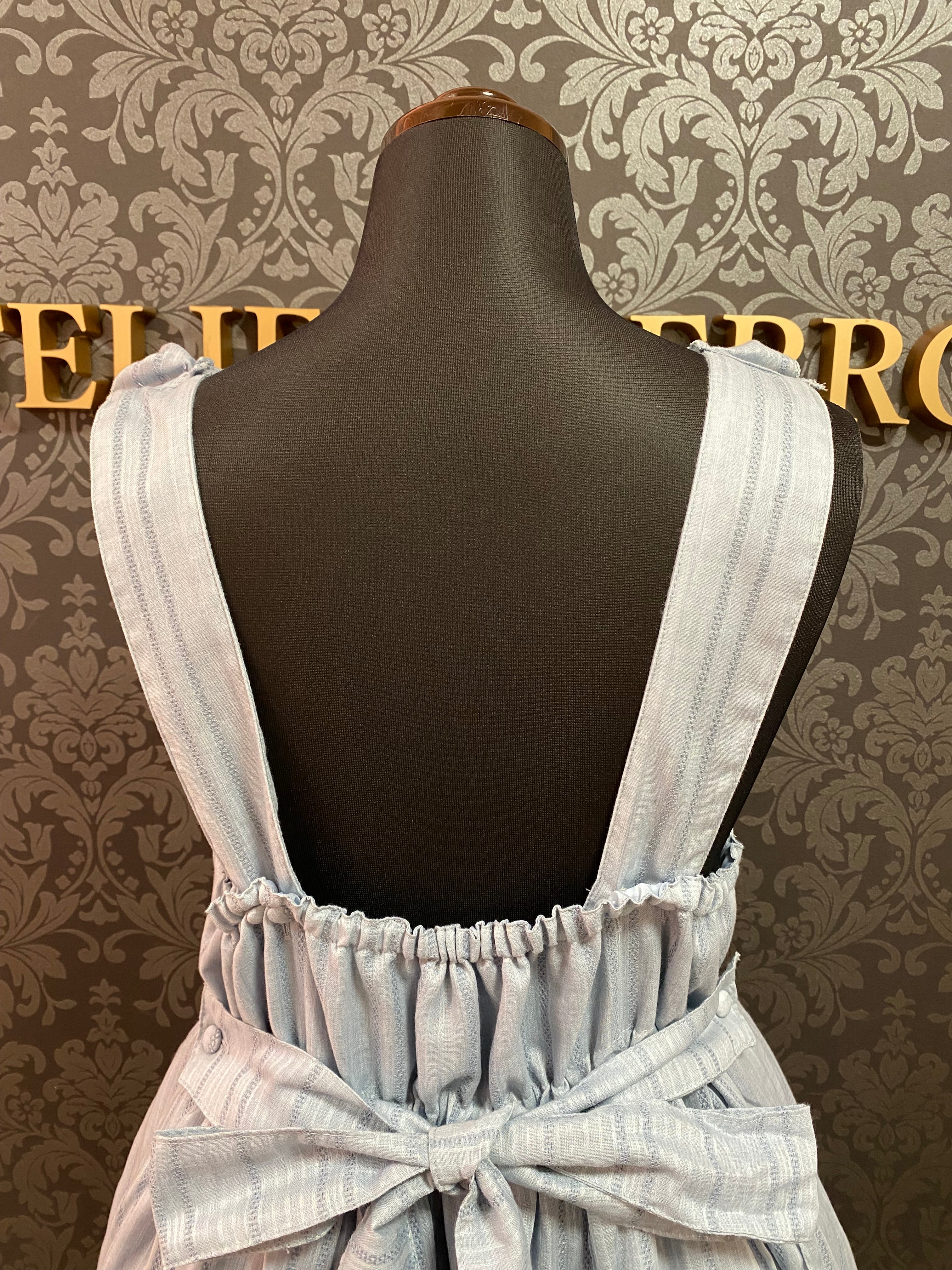 【Physical Drop】フィジカルドロップ　タックジャンパースカート　ブラック/ブルーグレー★ウィンターセール2月23日まで★