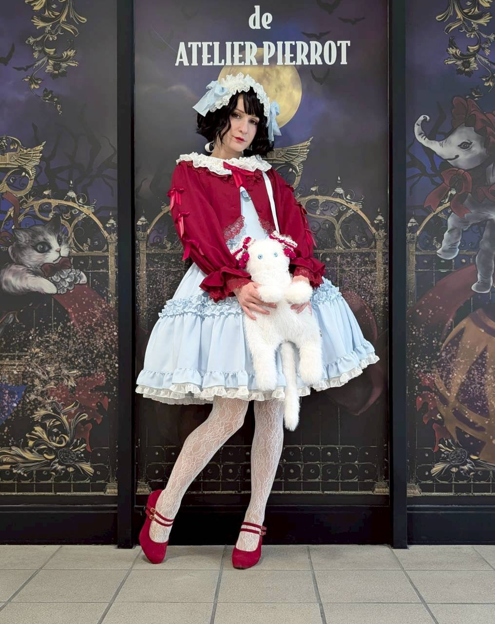 [Vallee Lys] Valeris Sugar Lace Ribbon Bolero blanc / Bordeaux / Navy / Black