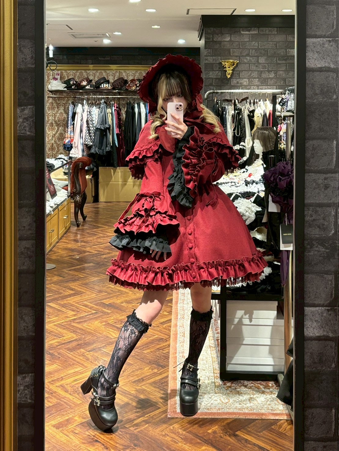 【ATELIER PIERROT】　Fleur d’Hiver Coat 　ホワイト/ボルドー/ネイビー/ブラック