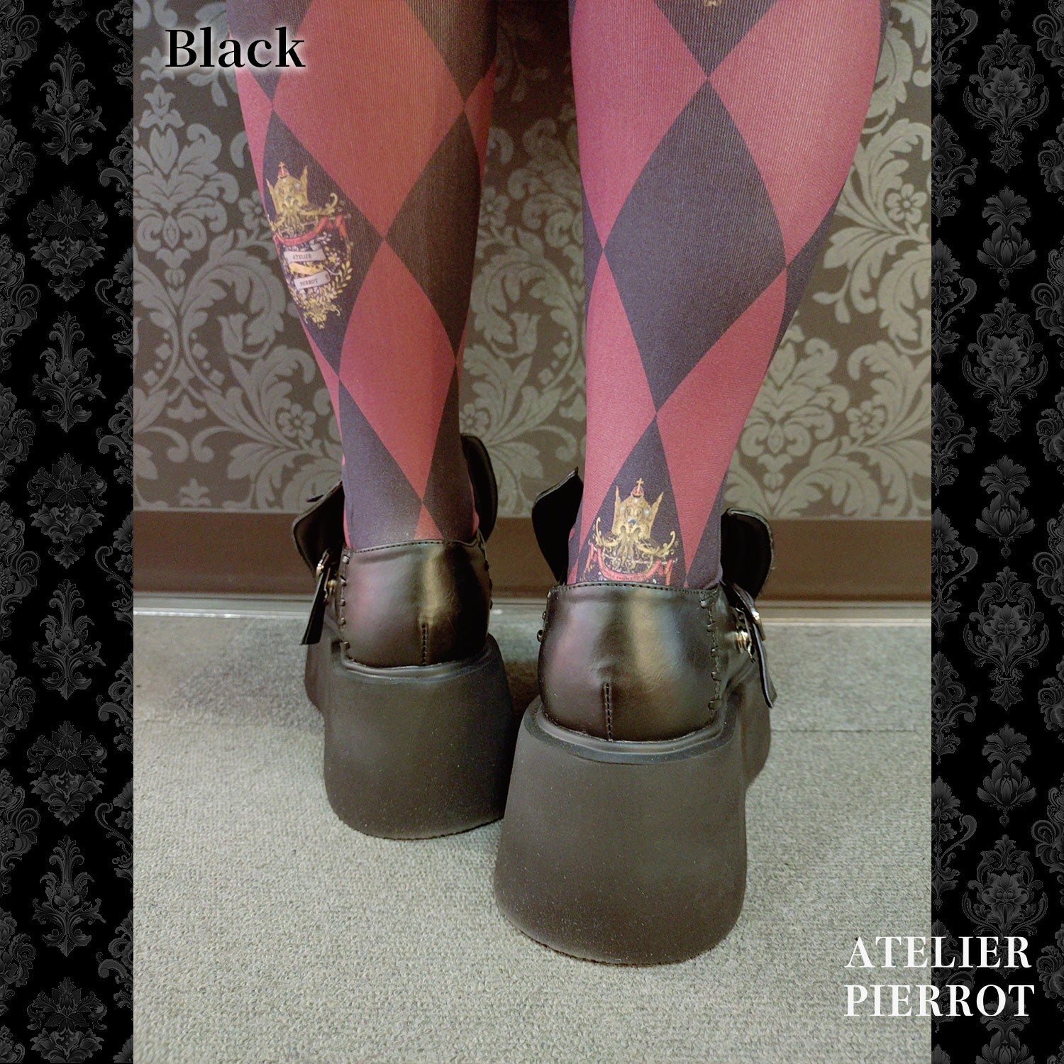 【ATELIER PIERROT】　“Nocturnal Grave” Batwing Mended Shoes　ゴールド/ブラック　S/M/L/XL