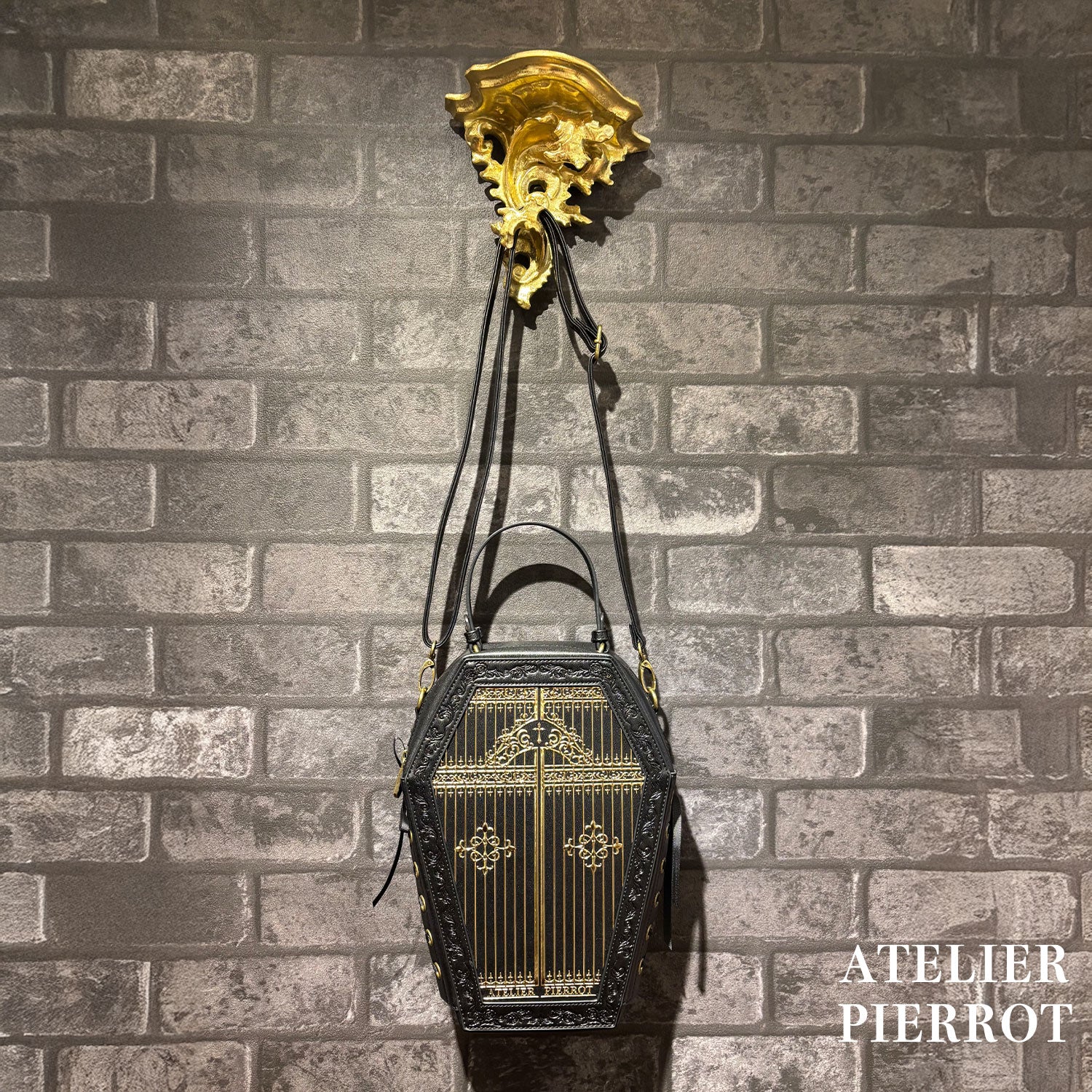 【ATELIER PIERROT】Iron Gate Coffin Bag　ボルドー×ゴールド/ネイビー×シルバー/ブラック×ゴールド